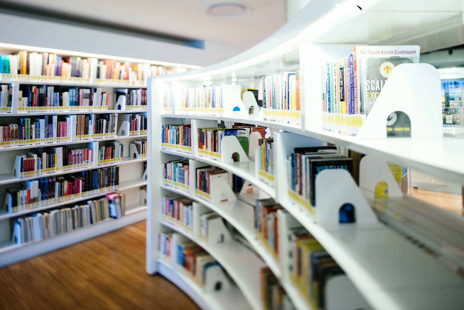 本が並んだ図書館の書棚(イメージ写真)